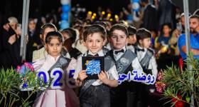 برعاية العتبة العلويّة المقدّسة .. حدائق استراحة النخيل تحتضن أوّل حفل تخرُّج لأطفال روضة أحباب الأمير (ع)